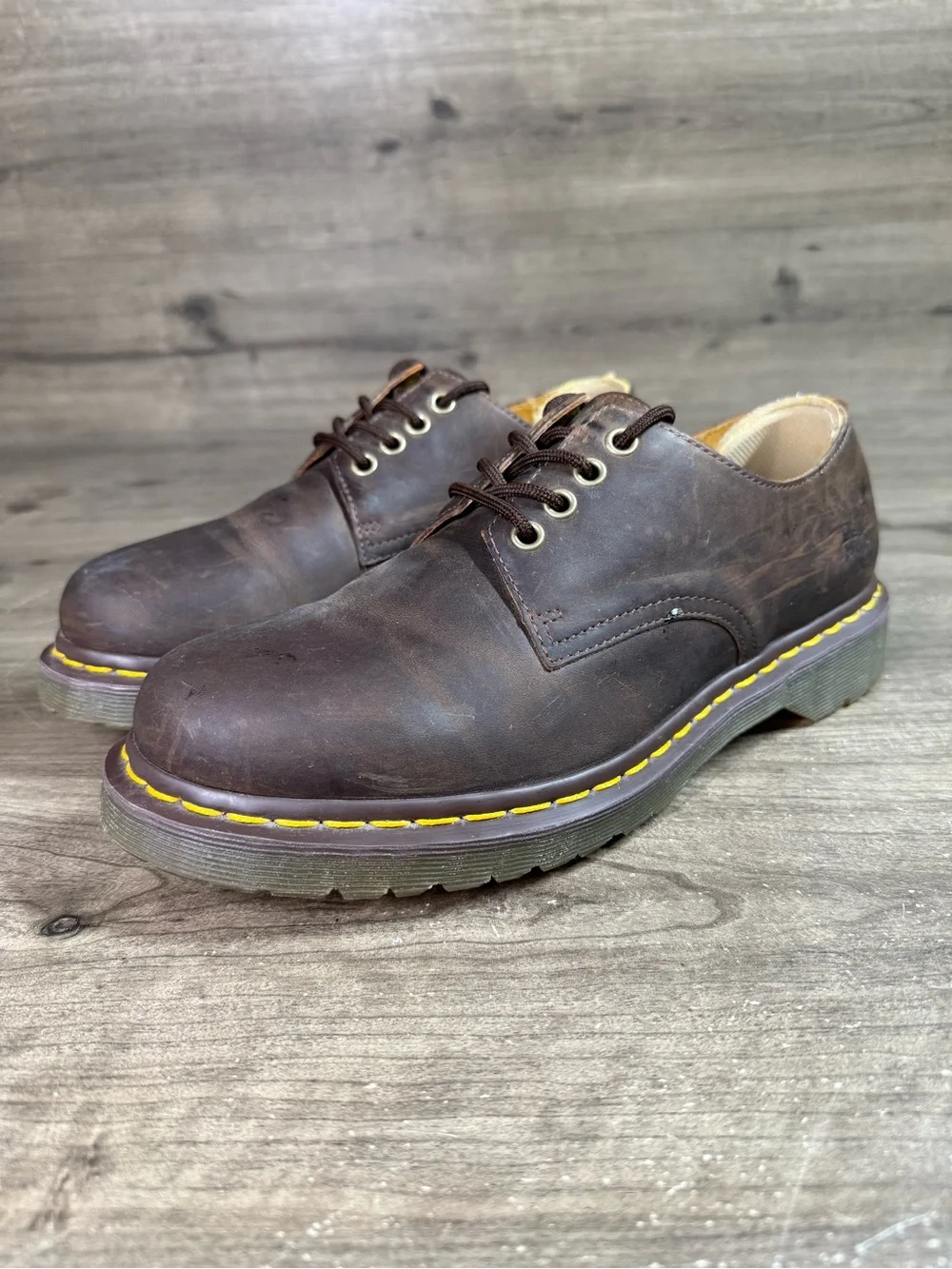 Dr. Martens Stanton Brown Leather 3 Eye Oxford Shoes Men’s US 9 AirWair Casual